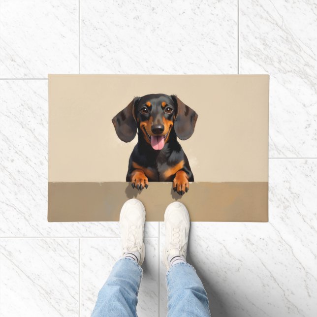 Tapis de porte Art Chien Dachshund (Intérieur)