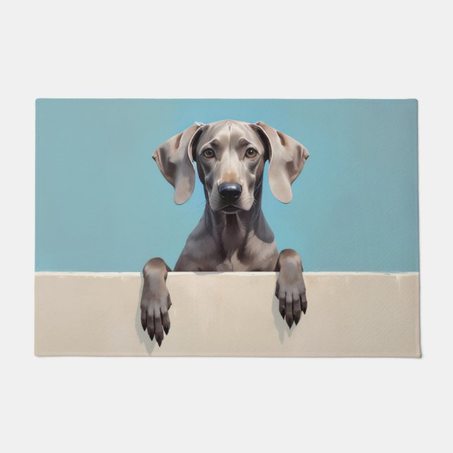 Tapis de porte Art Chien Weimaraner (Devant)