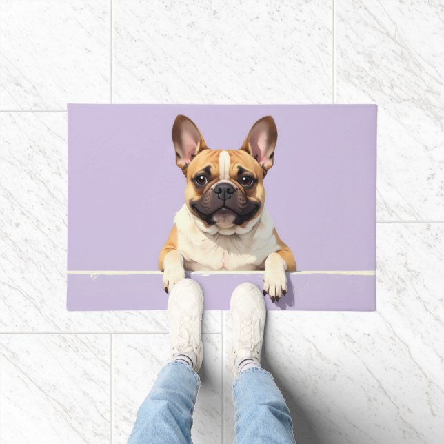 Tapis de porte Art de Bouledogue Français (Intérieur)