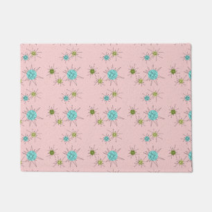 Tapis de porte atomique iconique rose de
