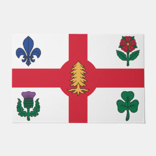 Tapis de porte avec drapeau de Montréal, Canada