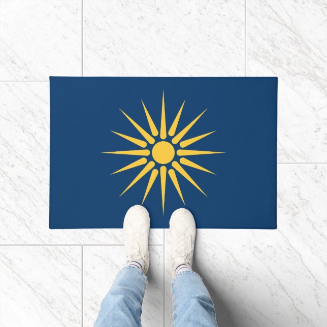 Tapis de porte avec le drapeau de Macédoine, Grèce (Intérieur)