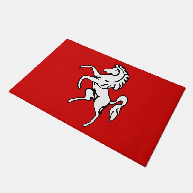 Tapis de porte avec le drapeau du comté de Kent, A (Incliné)