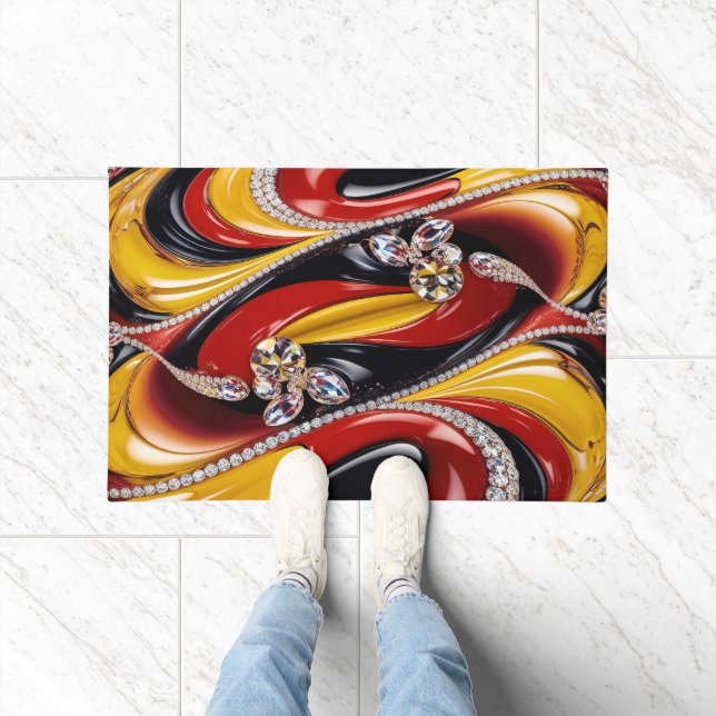 Tapis de porte avec motif aux couleurs belges (Intérieur)