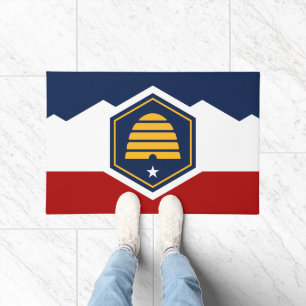 Tapis de porte avec nouveau drapeau de l'État de l
