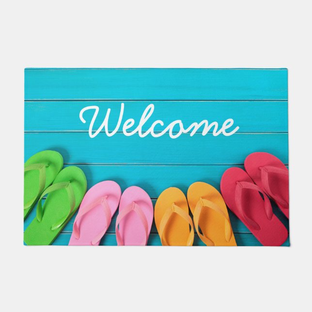Tapis de porte bienvenu d'été (Devant)