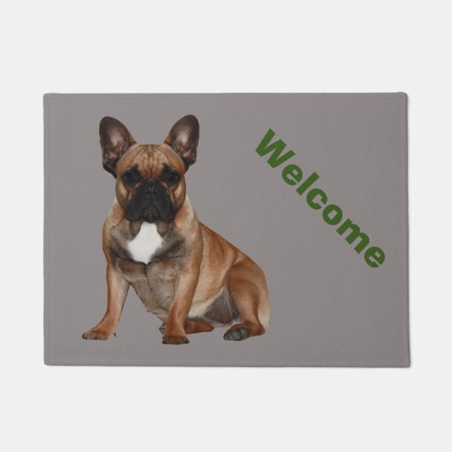 Tapis de porte bulldogs français  (Devant)