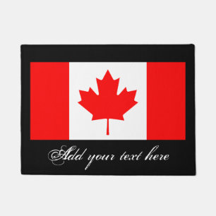 Tapis de porte canadien de drapeau avec la