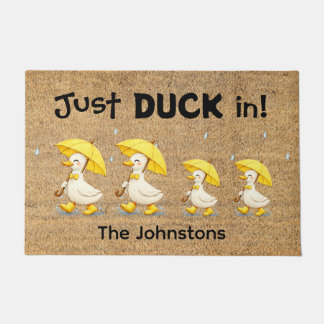 Tapis de porte canard fantaisiste personnalisé