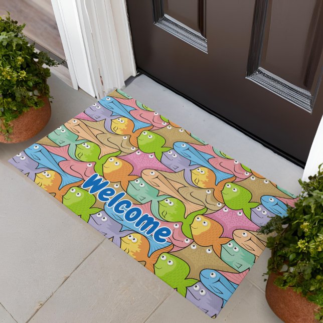 Tapis de porte cartoon poissons (Créateur téléchargé)