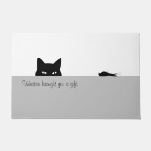 Tapis de porte Chat Sournois Vous a Apporté un Cad