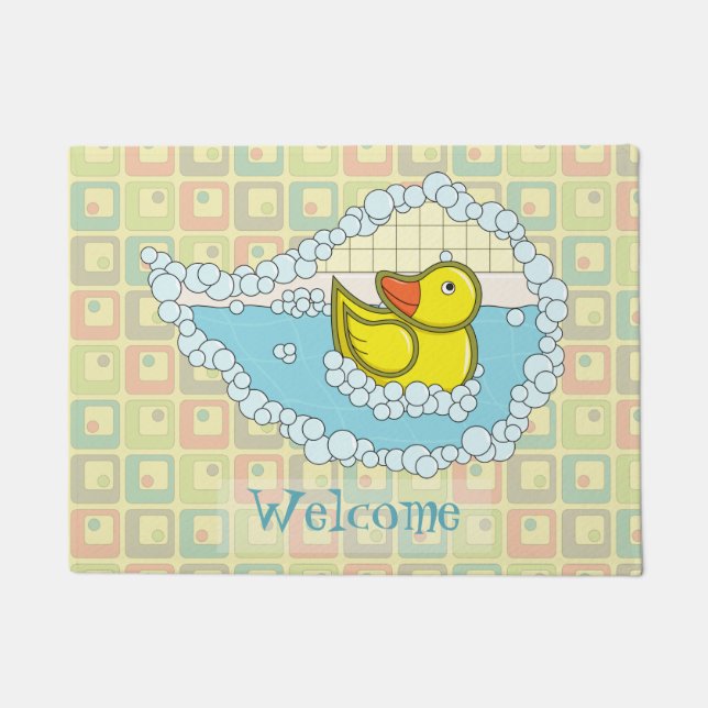 Tapis de porte Chaucer le canard en caoutchouc (Devant)