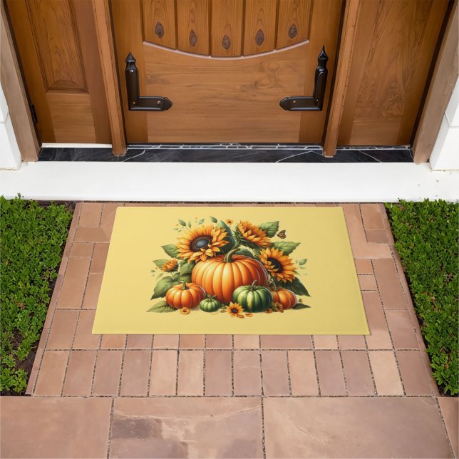 Tapis de porte citrouilles d'automne (De plein air)