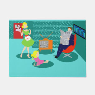tapis de porte classique de télévision des anné