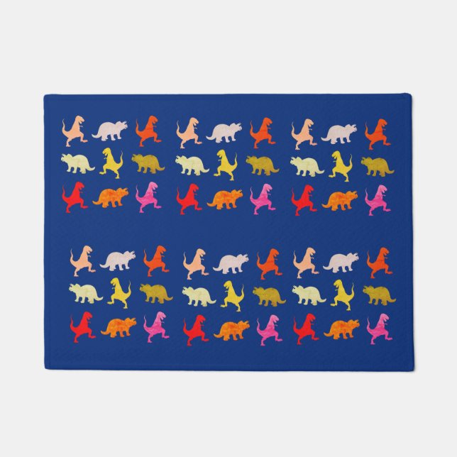 Tapis de porte coloré de dinosaures (Devant)