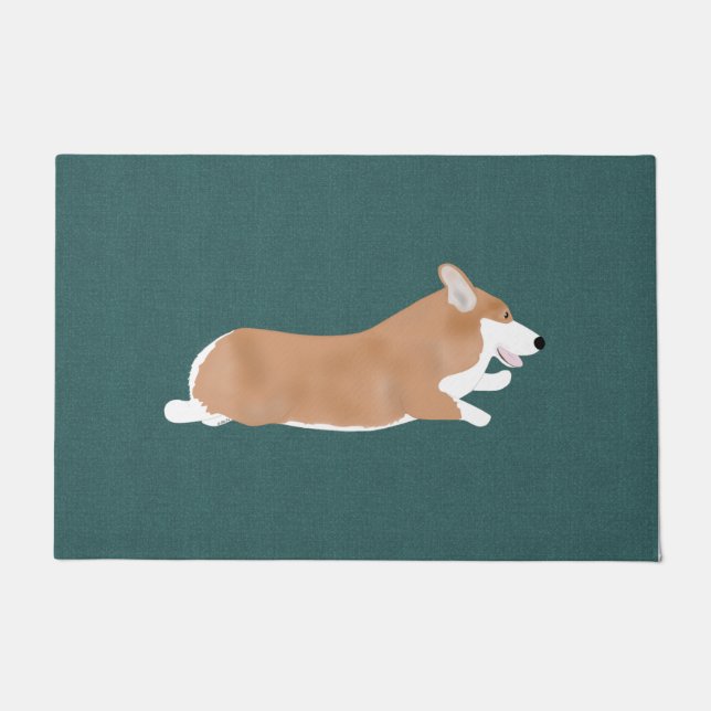 Tapis de porte Corgi volant (Devant)