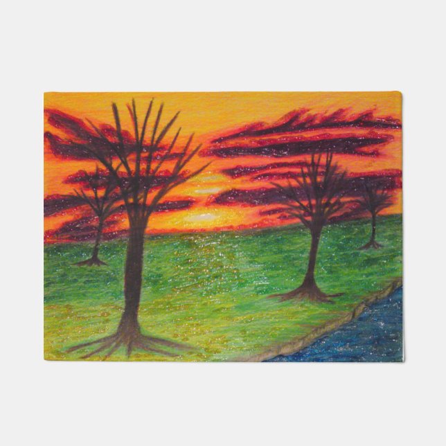 Tapis de porte couché de parties scintillant (Devant)