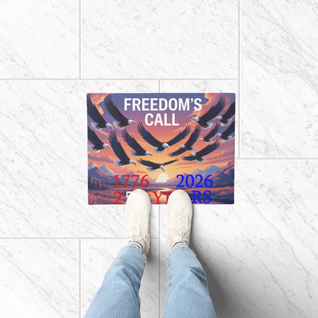 Tapis de porte d'anniversaire d'Amérique (Intérieur)