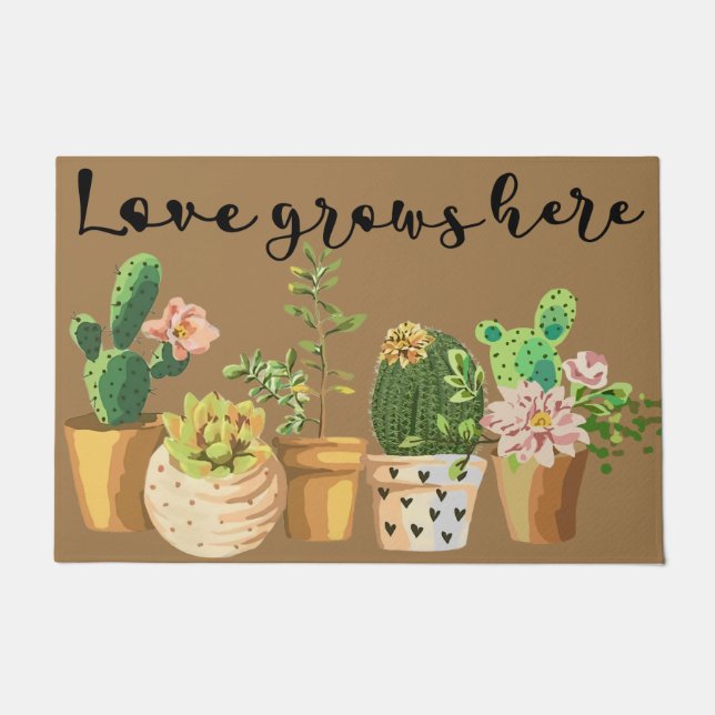 Tapis De Porte De Cactus, Tapis Succulent, Tapis S (Devant)