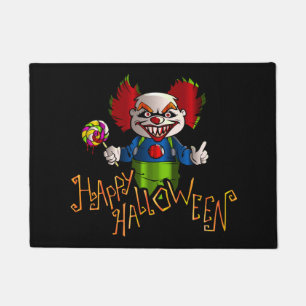 Tapis de porte de clown de Halloween