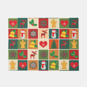 Tapis de porte de collage de Noël