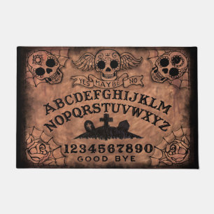 Tapis de porte de conseil de sorcière de crâne d