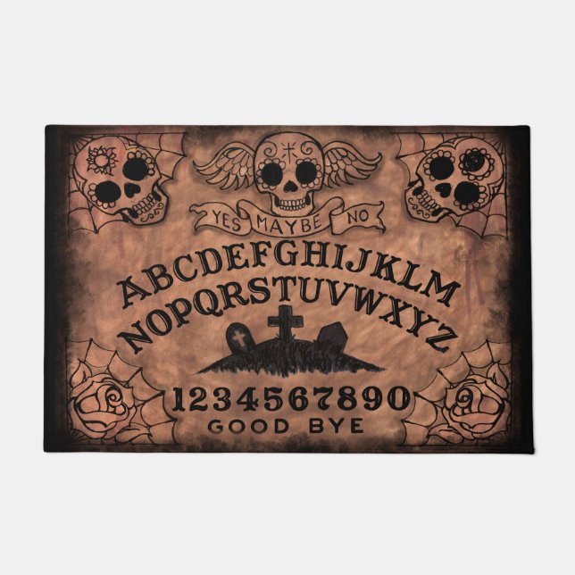Tapis de porte de conseil de sorcière de crâne de (Devant)