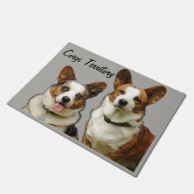 Tapis de porte de corgi