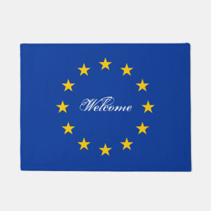 Tapis de porte de drapeau d'Union européenne avec