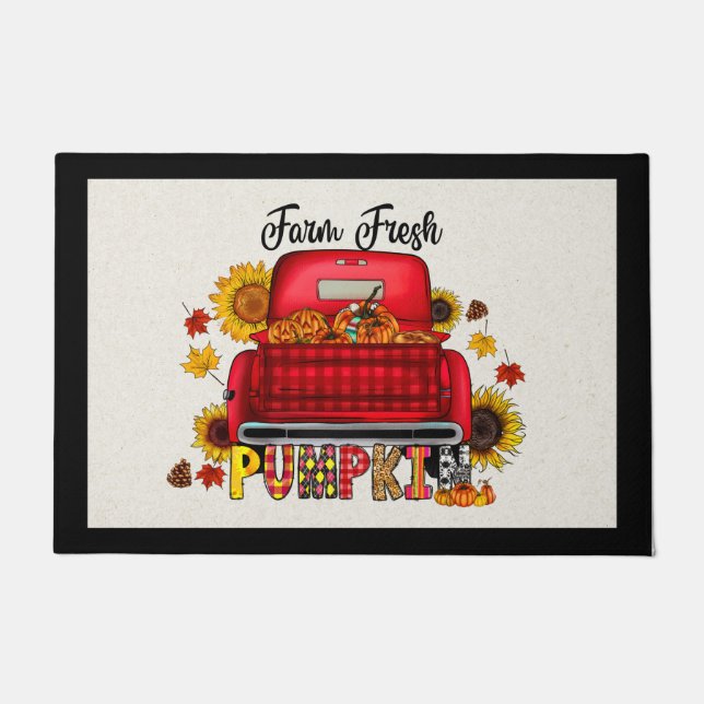 Tapis de porte de ferme d'automne (Devant)