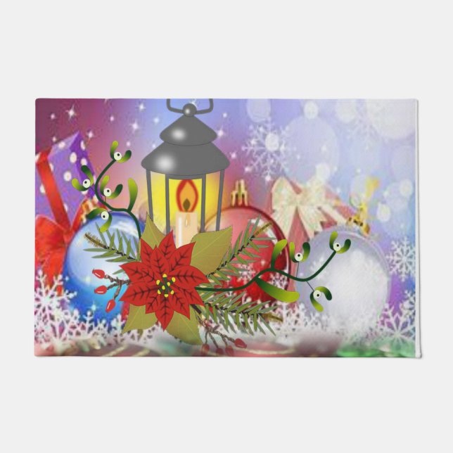 Tapis de porte de Noël, Bougie de Noël (Devant)