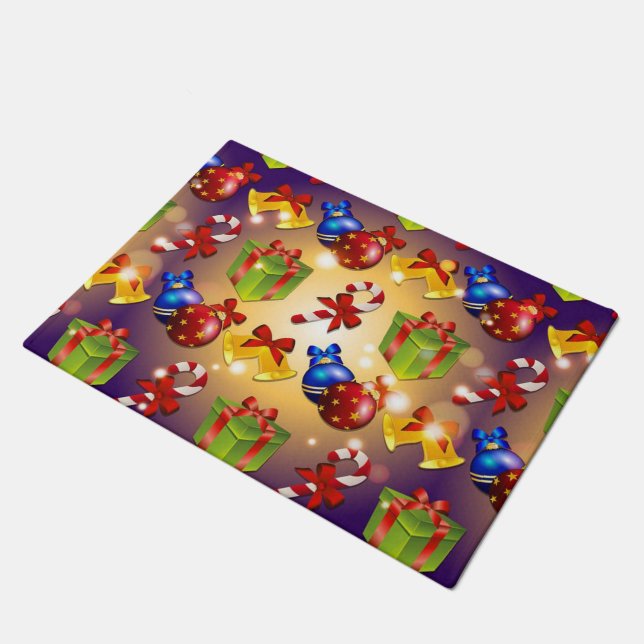Tapis de porte de Noël élégant (Incliné)