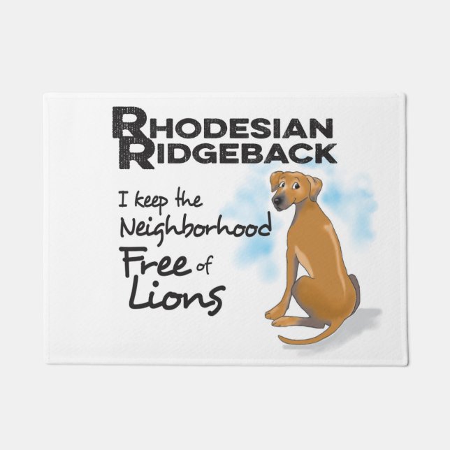 Tapis de porte de ridgeback de Rhodesian (Devant)