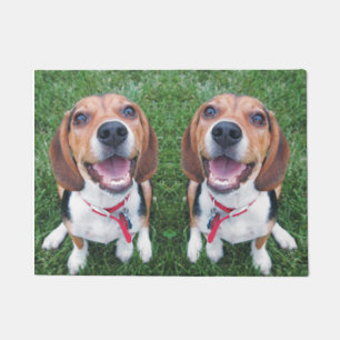 Tapis de porte de sourire de chiots de beagle