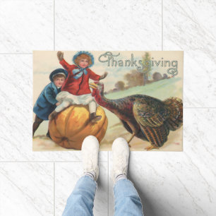 Tapis de porte de vacances de Thanksgiving vintage