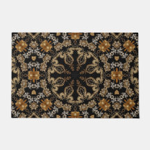 Tapis de porte décoratif en or