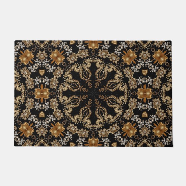 Tapis de porte décoratif en or (Devant)