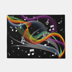 Tapis de porte d'illustration de musique