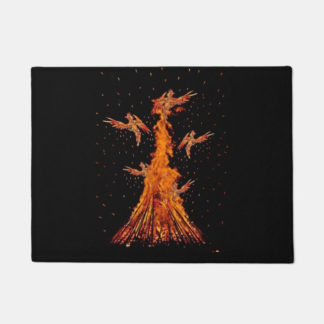 Tapis de porte d'oiseau du feu de Phoenix (Devant)