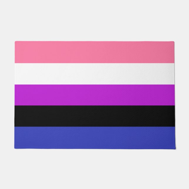 Tapis de porte drapeau genderfluid (Devant)