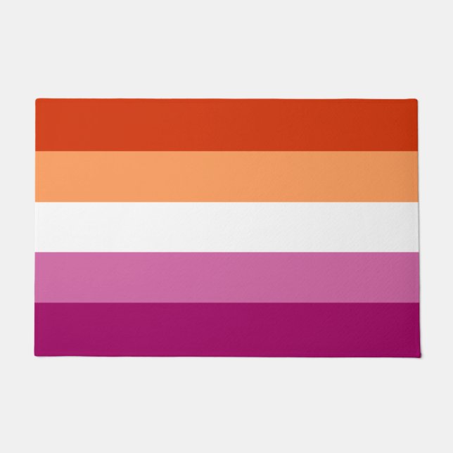 Tapis de porte drapeau lesbien (Devant)