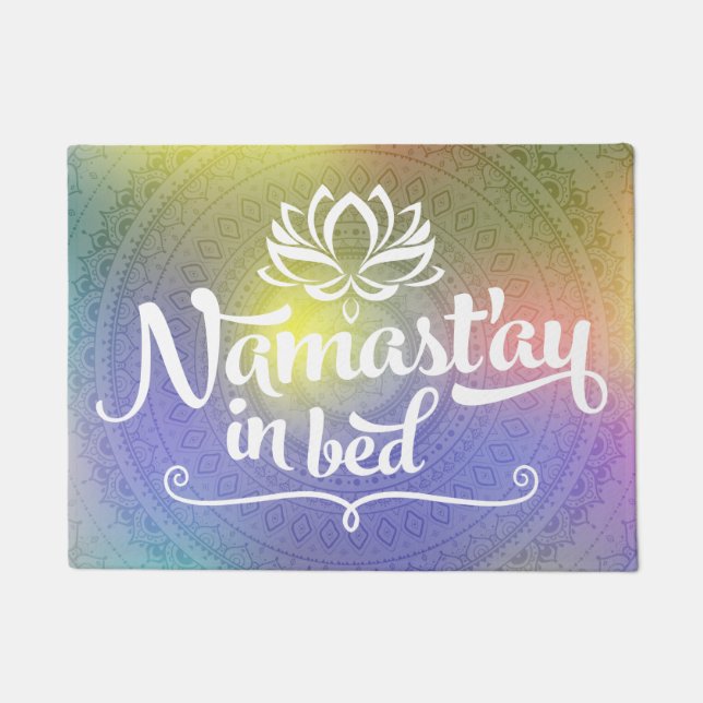 Tapis de porte drôle de citation de mandala de (Devant)