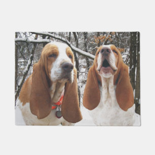 Tapis de porte en bois de Milou de chiens de