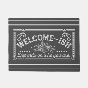 tapis de porte en carton de chalkboard sarcastique