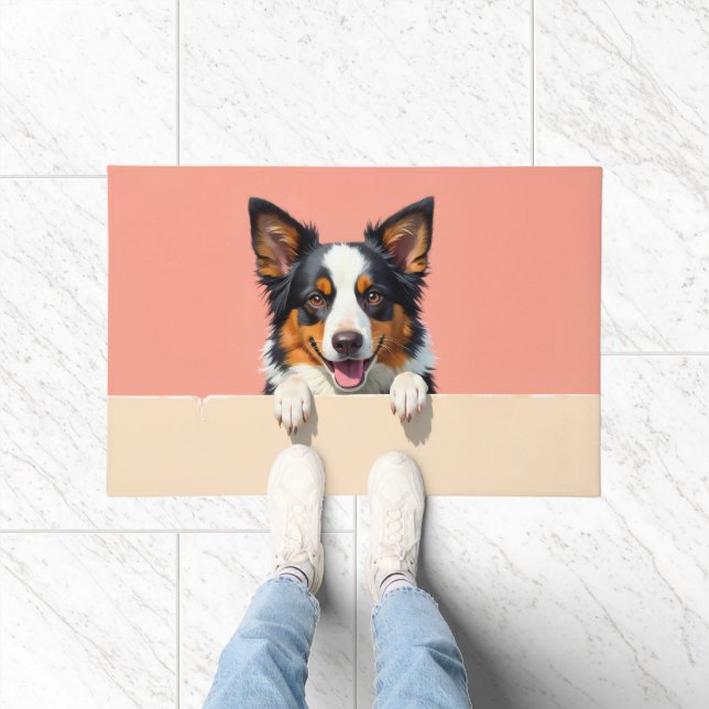 Tapis de porte en forme de Bergers australiens (Intérieur)