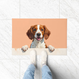 Tapis de porte en forme de Brittany Spaniel