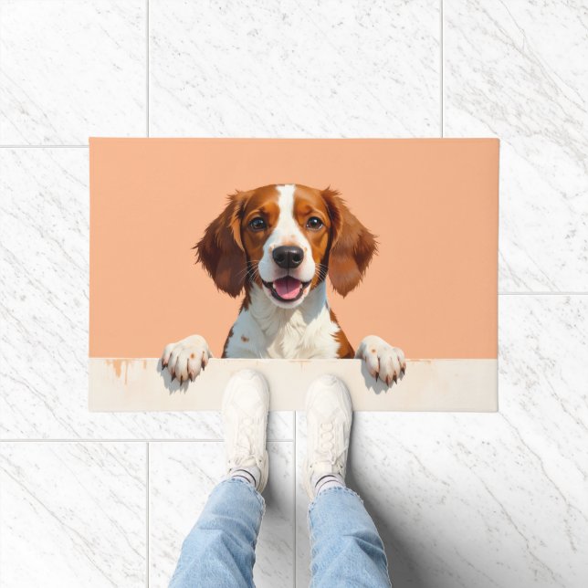 Tapis de porte en forme de Brittany Spaniel (Intérieur)