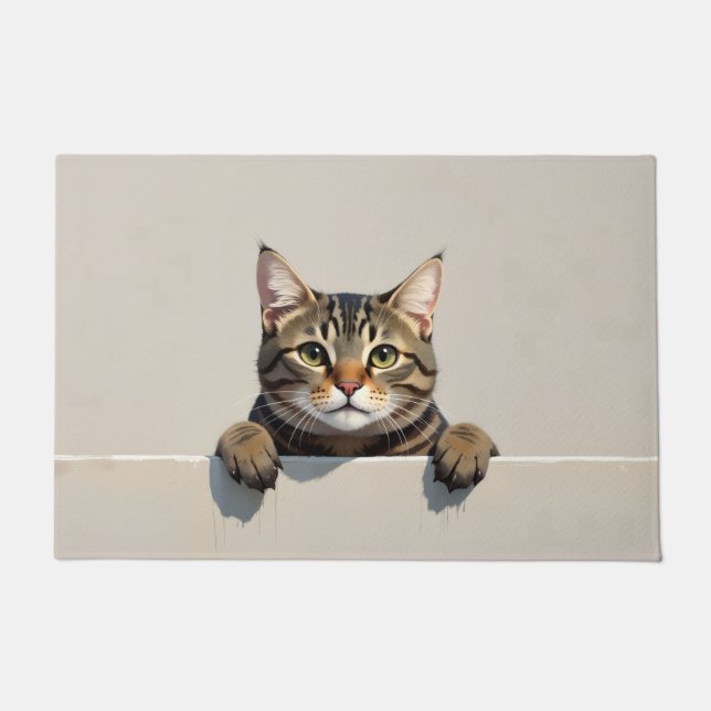 Tapis de porte en forme de chat American Shorthair (Devant)