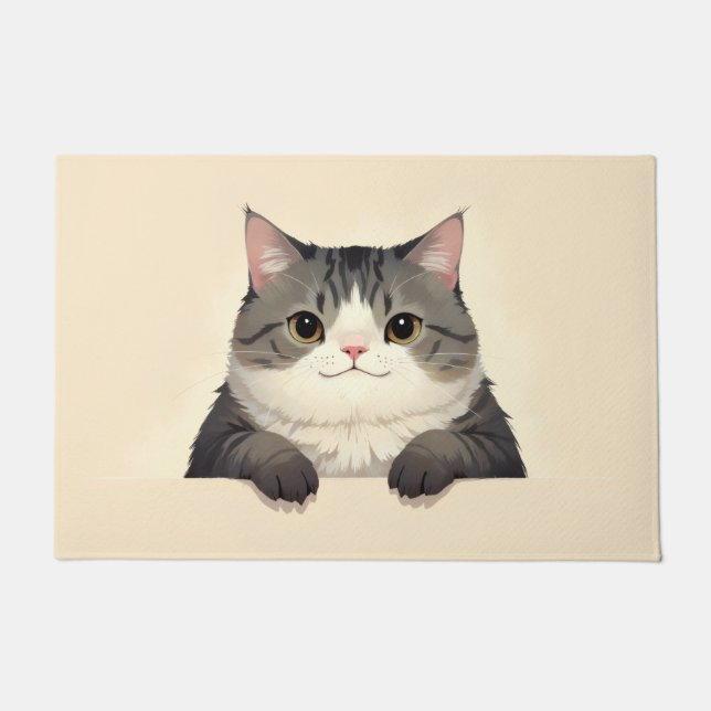 Tapis de porte en forme de chat Exotic Shorthair (Devant)