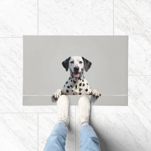 Tapis de porte en forme de chien dalmate